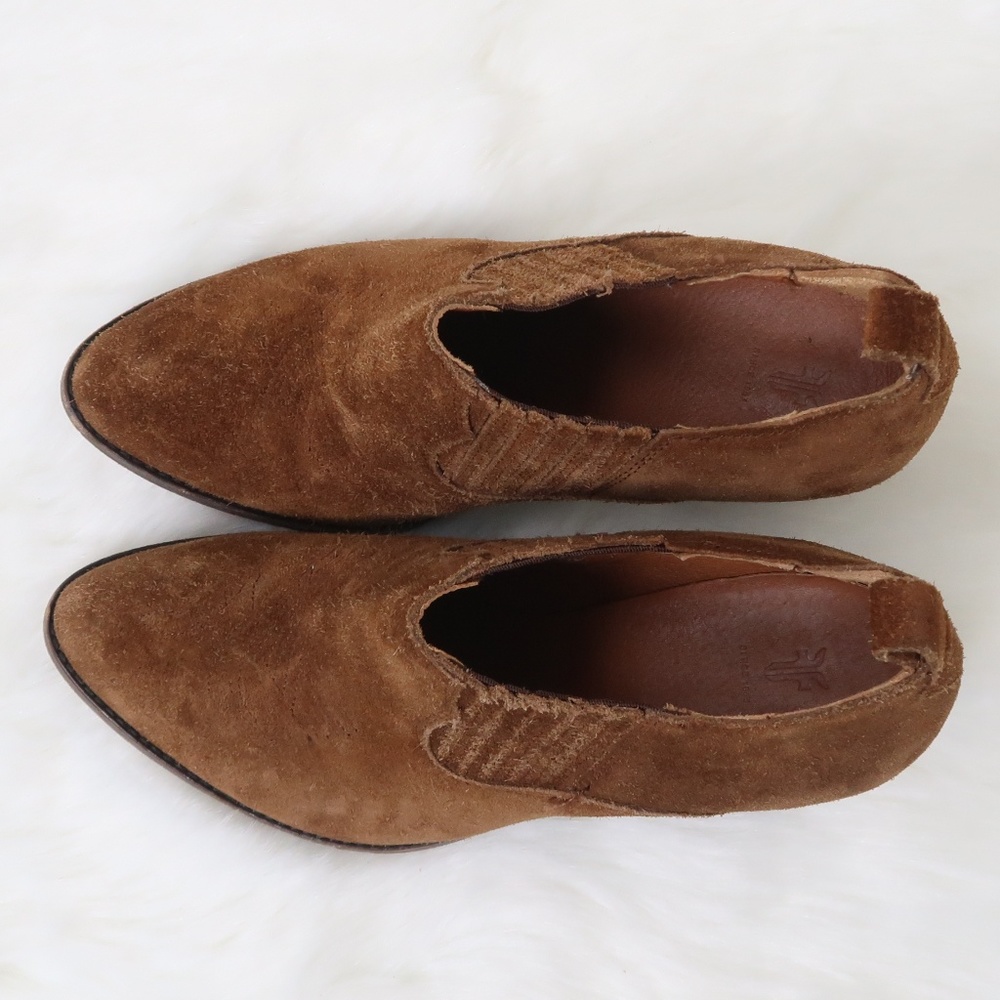 Frye Frye Iliana Suede Distressed Shootie Bootie 8 - Picture 3 of 8